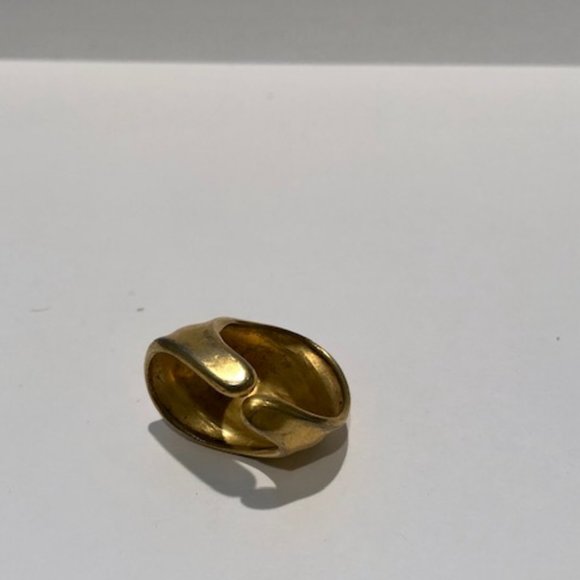 Smooth Gold Adjustable Ring - Picture 3 of 4